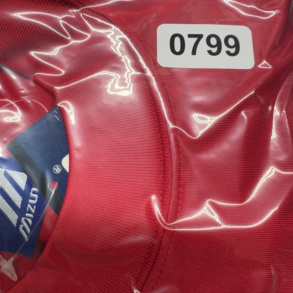 Mizuno Red High Performance Athletic T-Shirt Men's Size 42-44L - Picture 8 of 8